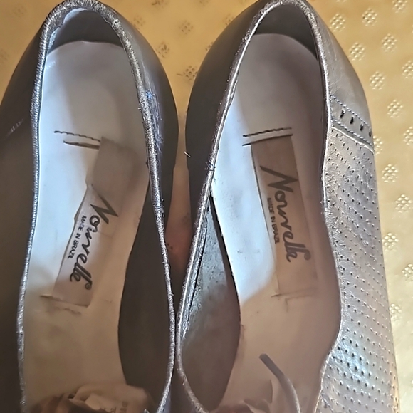 Vintage leather lace up flats shoes - Picture 10 of 14